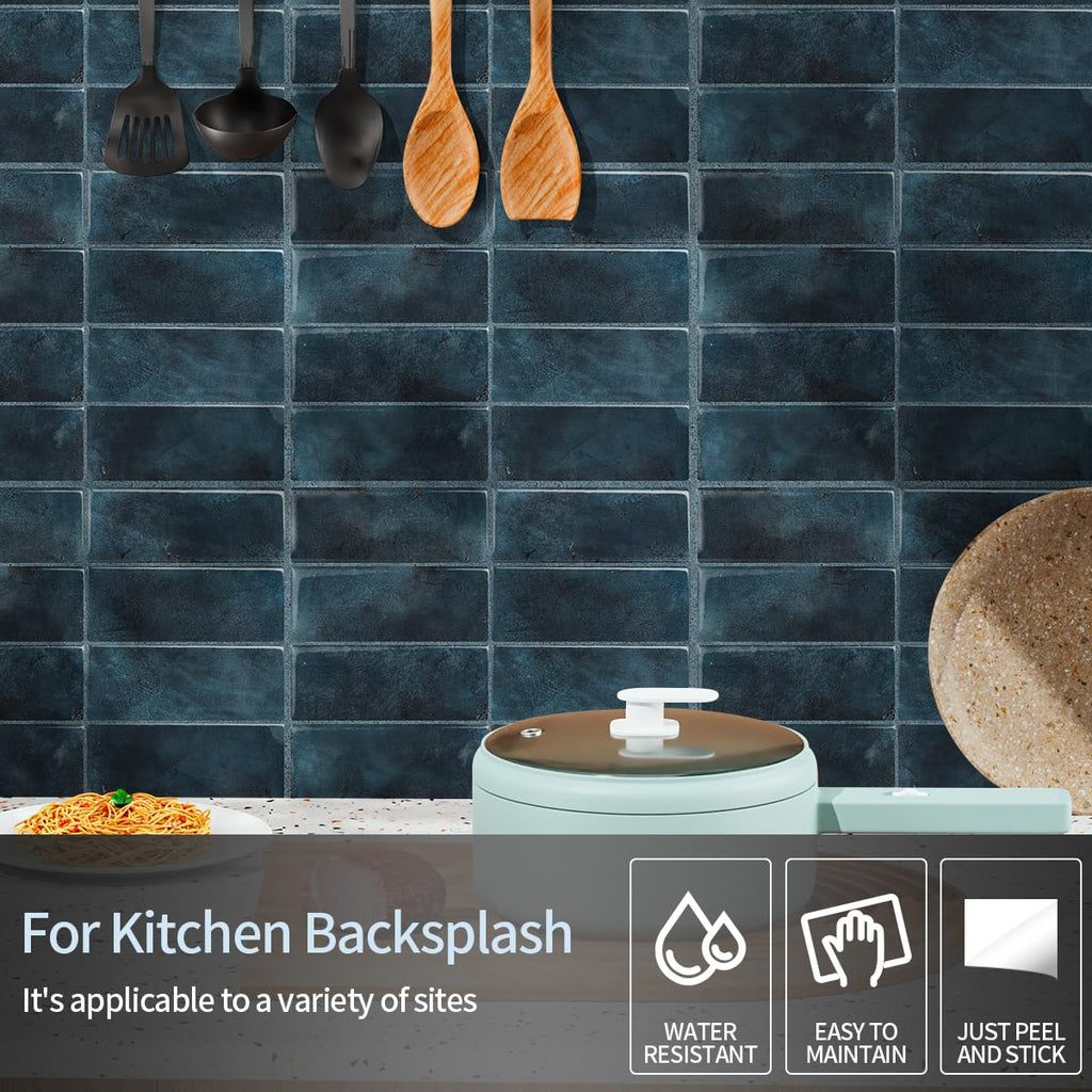 Peel and Stick Backsplash 3D Wall Tiles,Self-Adhesive,Oil Proof,Waterproof, Removable Wall Panels ,Modern Design