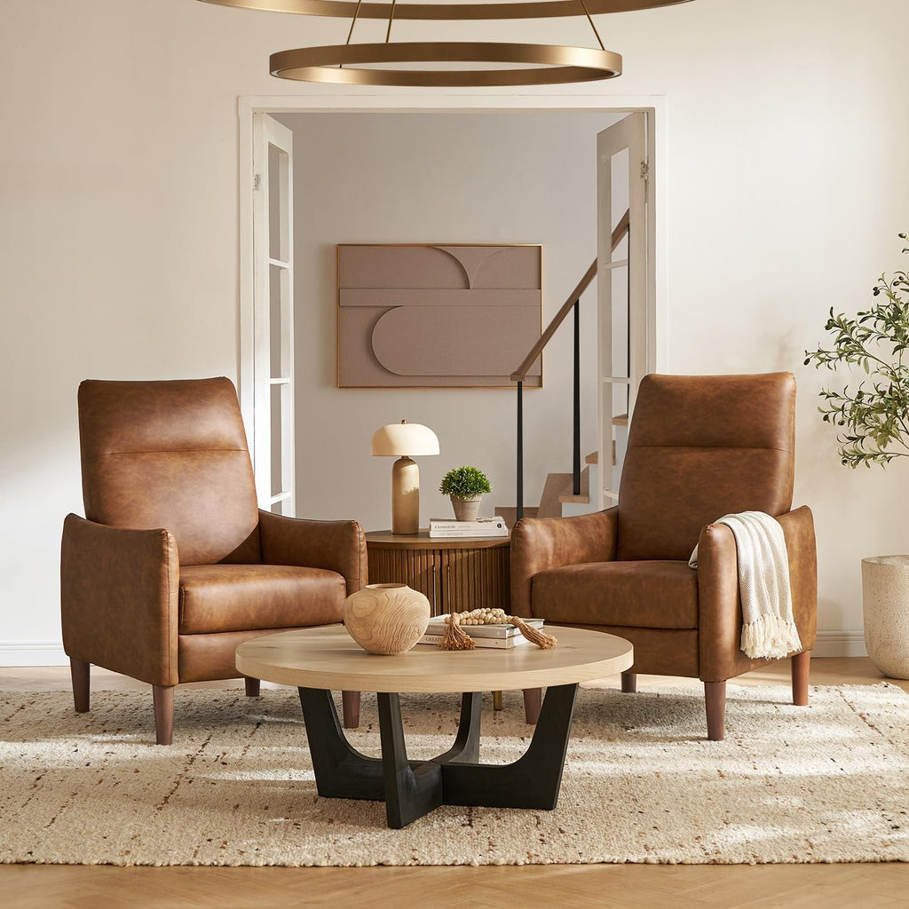 Arthur Recliner Chair with 3 Positions, Accent Armchair, Mid Century Modern Reading Chair, High Back Padded Support