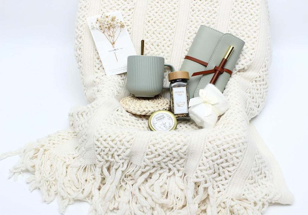 Sage Green Gift Box for Women,Self Care Birthday Relaxing Spa Set Get Well Soon Gifts for Christmas,Thinking of You