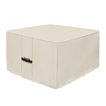 Square Patio Fire Pit Table Cover 36 x 36 inch, Beige