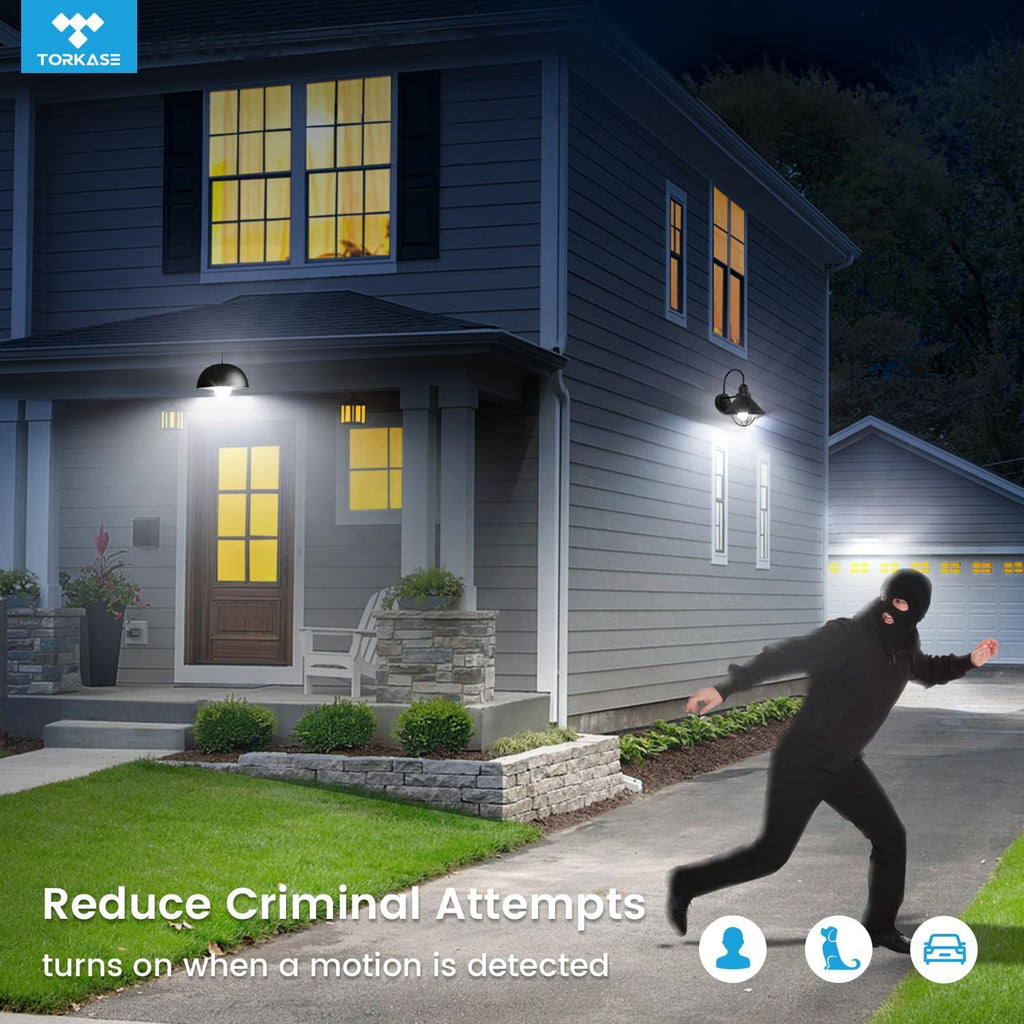 Motion Sensor Light Bulbs 13W (100W Equivalent), 3 Pack A19 E26 Motion Activated Dusk to Dawn LED Bulb, 5000K