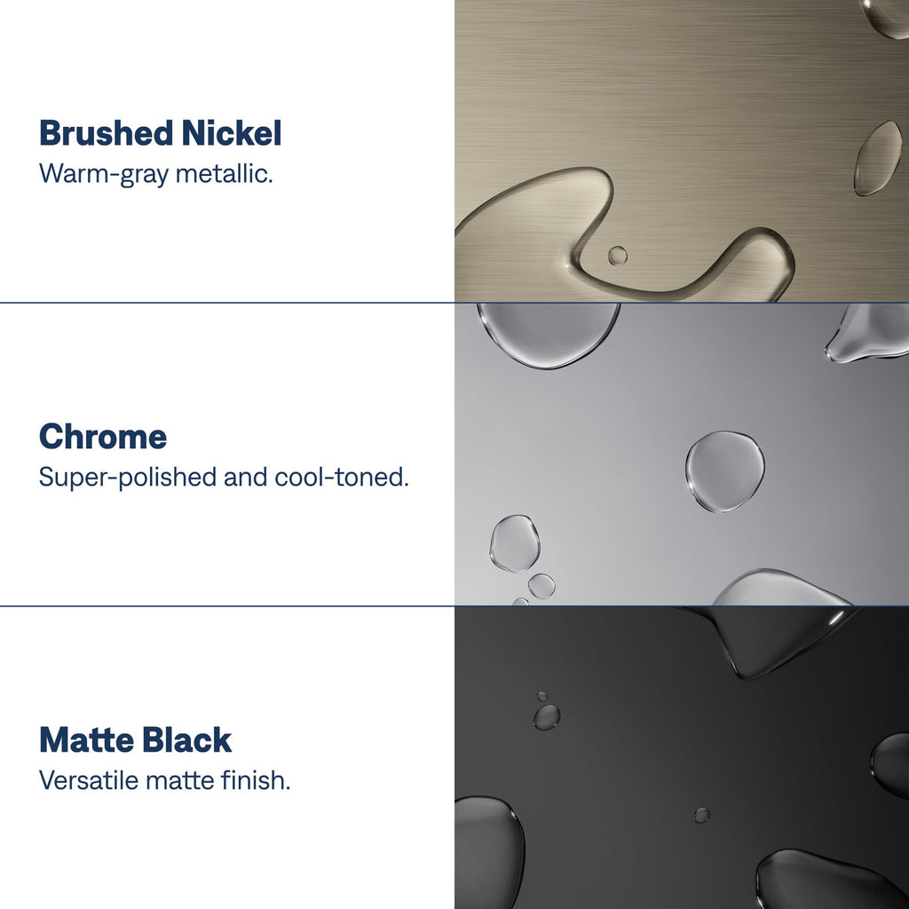 Gibson Matte Black Eco-Performance Modern Shower Trim Featuring Bathroom Showerhead and Lever Handle, Posi-Temp Valve