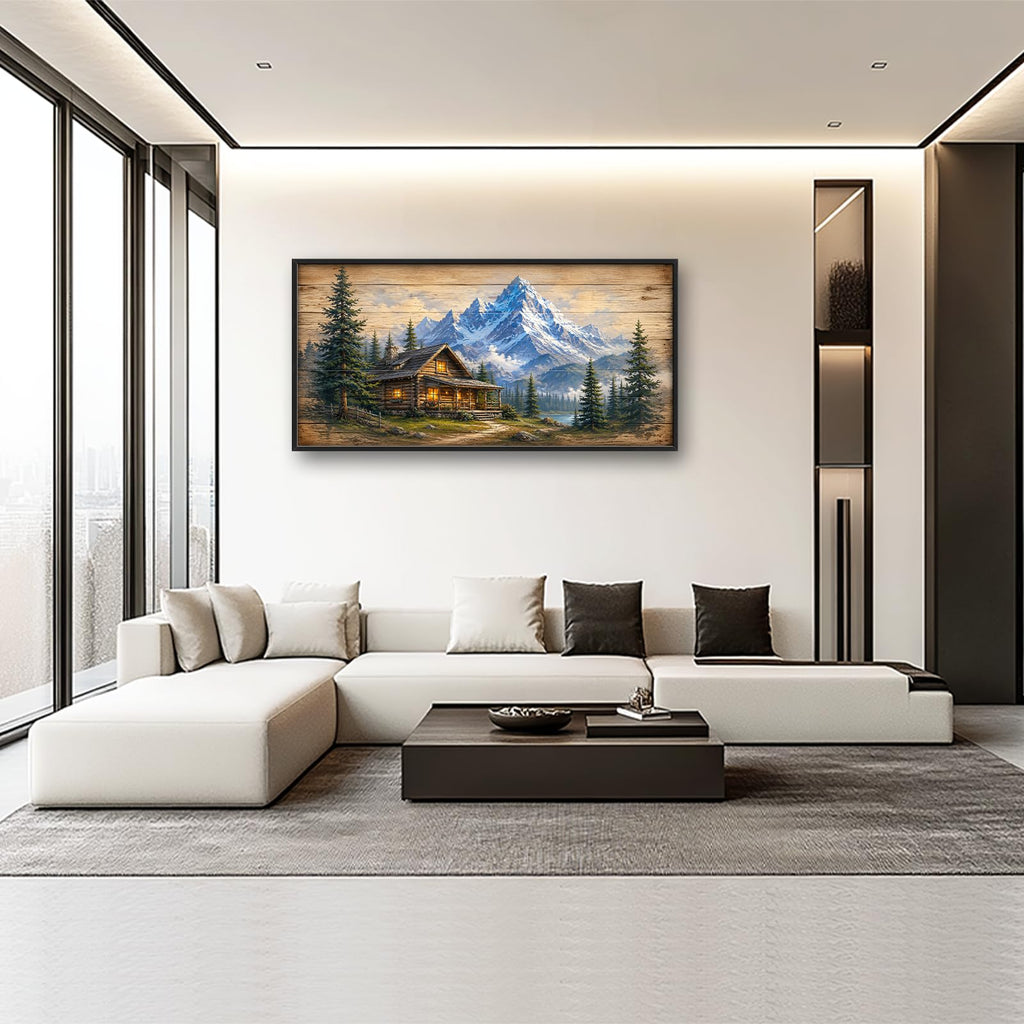 Cabin Wall Art Rustic Pictures Wall Decor 60"x 30"
