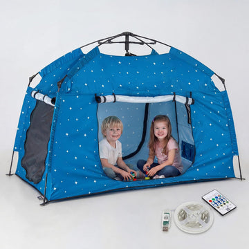 Kids Play Tent-Portable Playhouse Children House -Easy Set up Indoor Outdoor with Carry Bag for Kids-Light Strip