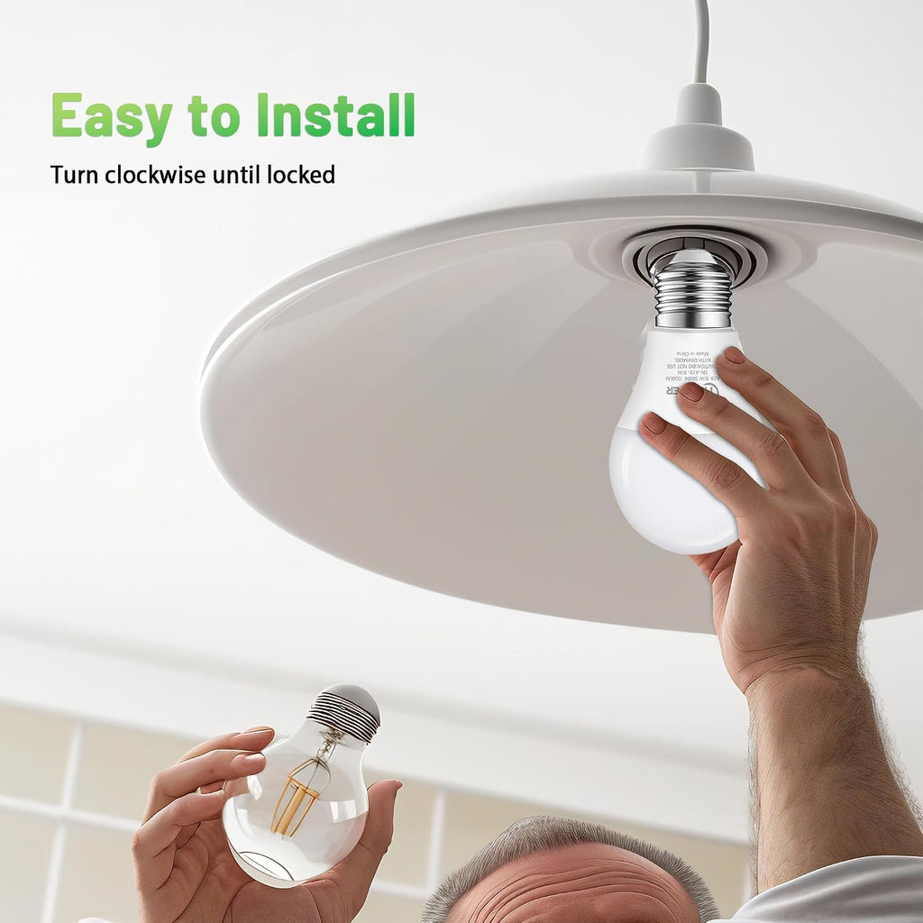 A19 LED Light Bulb, 100W Equivalent Light Bulbs, 15W 5000K Daylight, 1500 Lumens, Non-Dimmable LED Bulb, E26 Standard