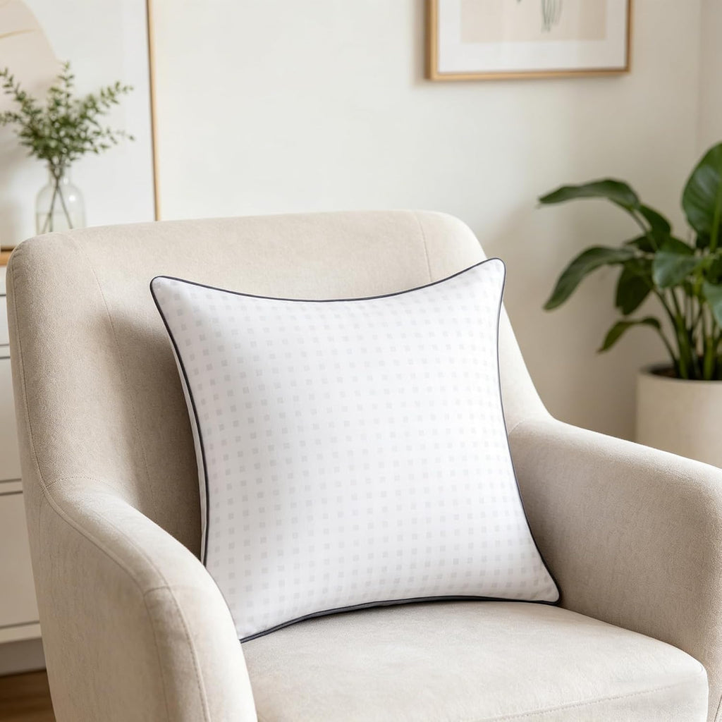 20"x20"Pillow Inserts with 100% Cotton Cover Decorative Square Throw 20 Pillows for Couch, Sofa and Bed - Set of 2