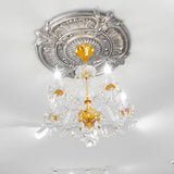 26" OD x 2"ID Lighting Ceiling Medallion PU Decorative Ceiling Fan Chandelier Medallion Round Large Cover Plate French