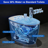 Smart Toilet with Bidet Built in, Bidet Toilet with Foam Shield, Auto Open/Close Lid & Dual Flush