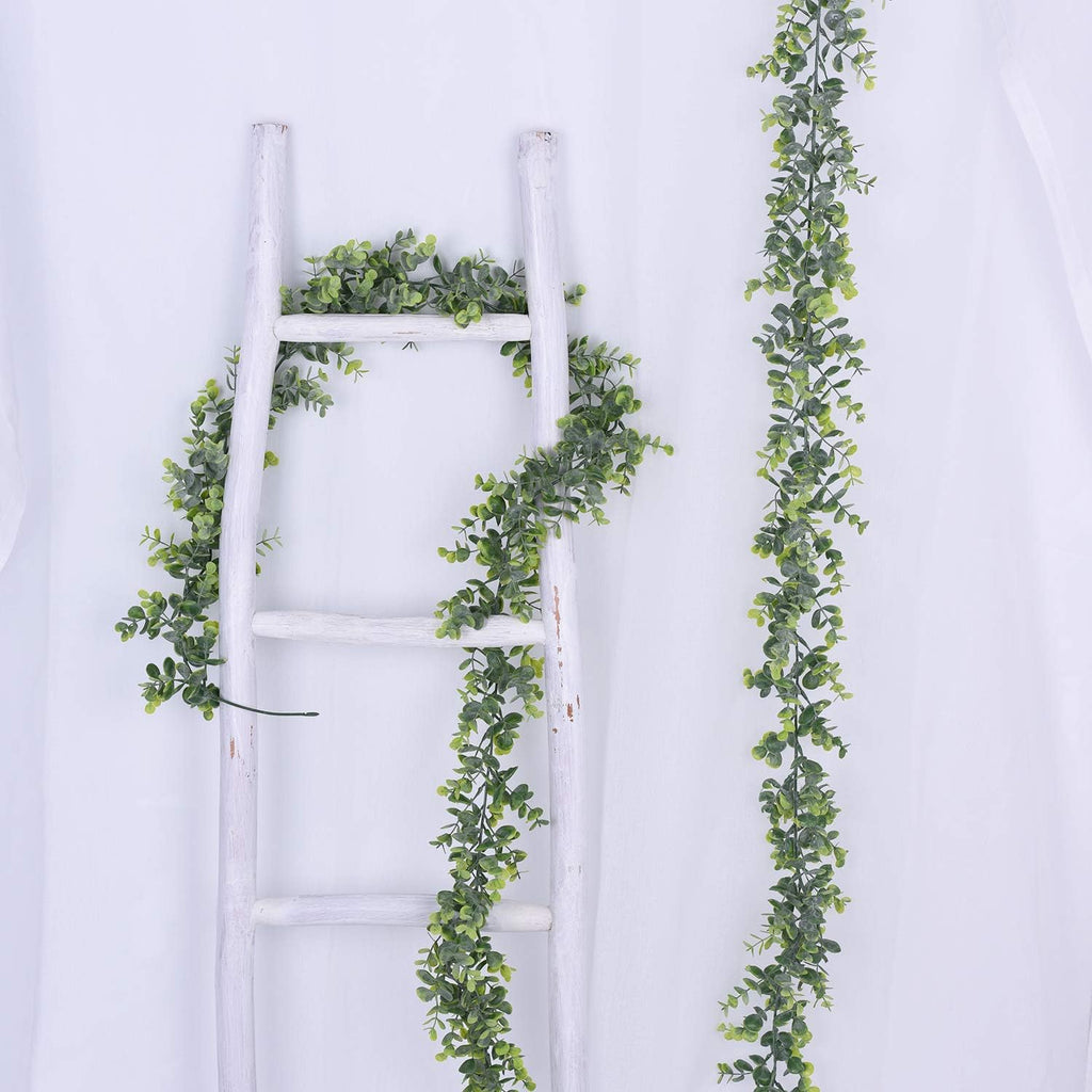 Faux Eucalyptus Garland Plant, Artificial Vines Hanging Eucalyptus Leaves Greenery Garland for Wedding - Set of 4