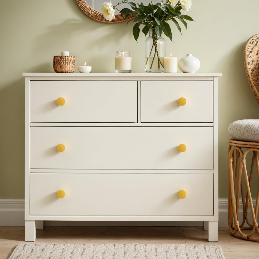 Cabinet Knobs, 10 Pack Earthy Yellow Dresser Drawer Pulls