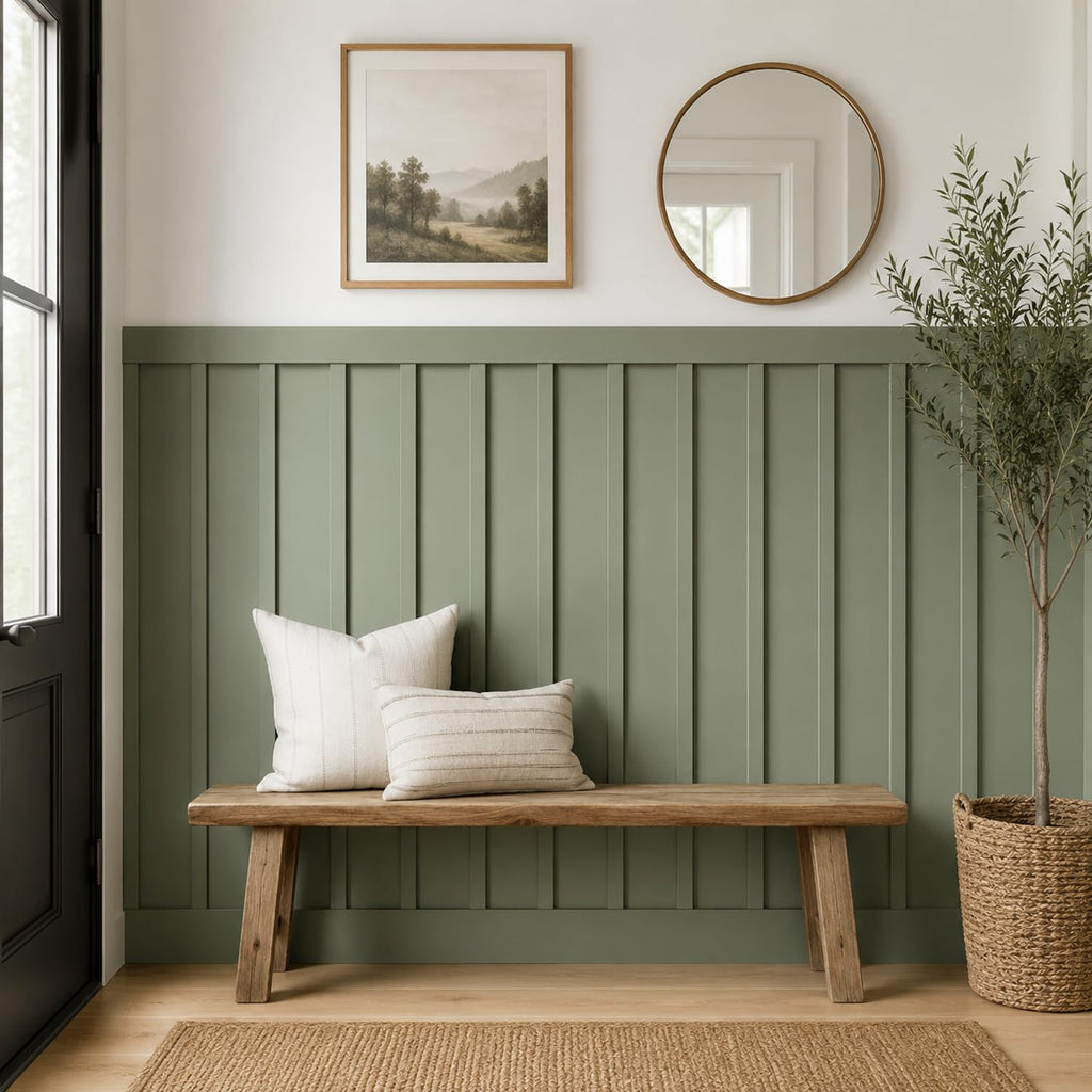 118 x 45 Inches Mdf Board and Batten Wall Panel Kit Wainscoting