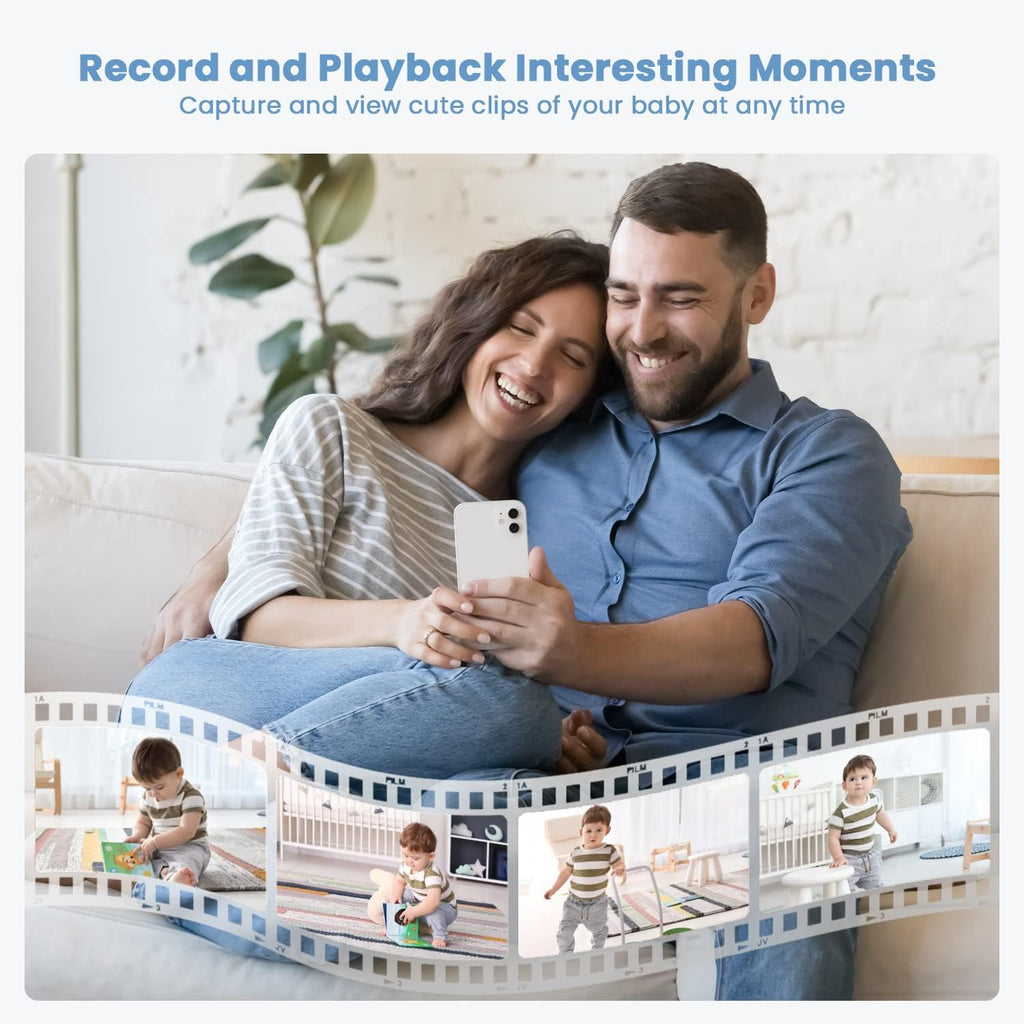 2K Split-Screen Baby Monitor, 5" WiFi 2 Cameras, Night Vision