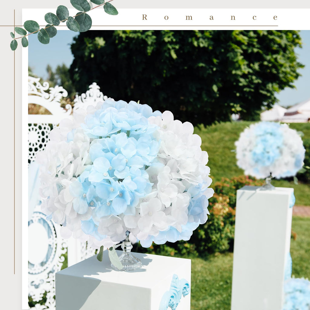 100 Pcs White and Blue Artificial Bulk