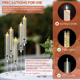 4 Set 5 Arm Acrylic Candle Holder, Mjkeomo 22'' Tall Candelabra Centerpieces for Tables, Candlesticks Holder with