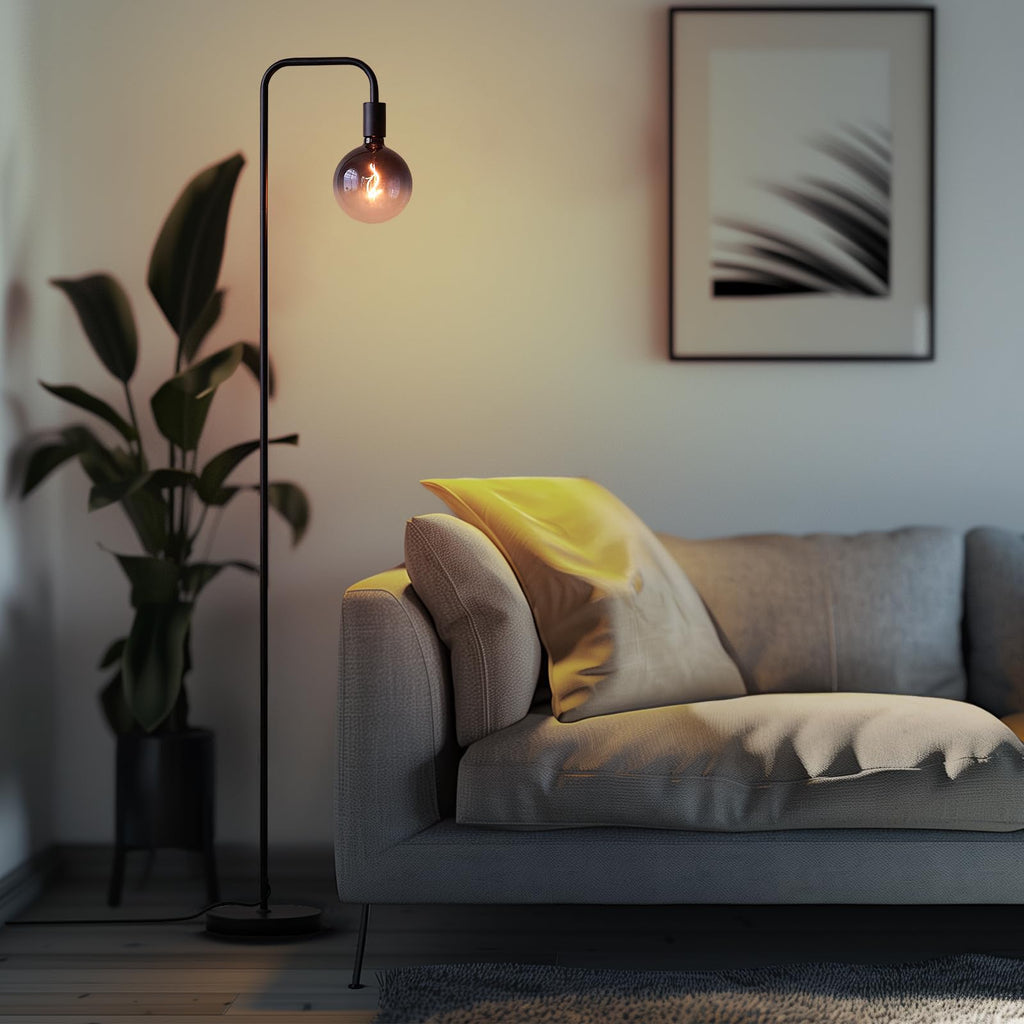 Industrial Lamp Set 3 Piece-1 Floor Lamp and 2 Dimmable Table Lamp- 3 Pack Modern Matching Floor and Table Lamp with