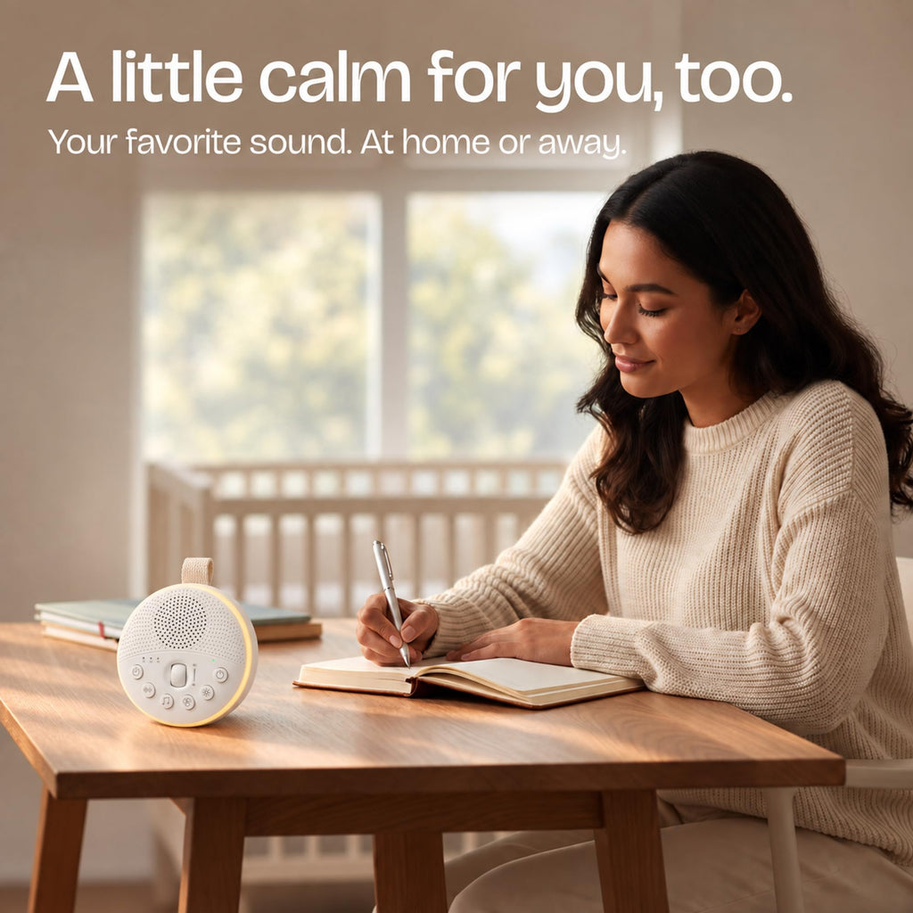 White Noise Machine for Baby & Adults with 21 Relaxing Sounds & Adjustable Night Light, Rechargeable & Portable Sleep