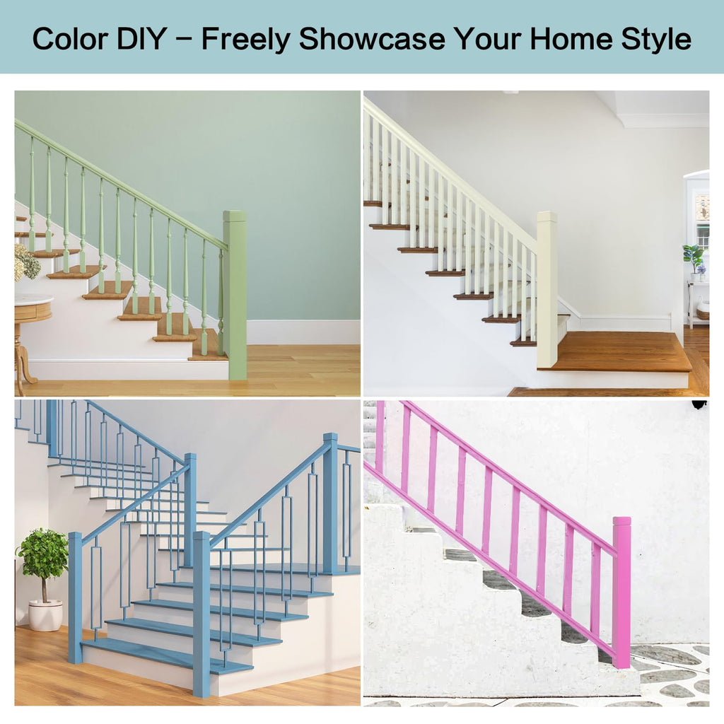 3.5" x 47" Rubber Wood Stair Newel Post with a Single Groove Notched Newel Wood Balusters for Staircase Indoor and