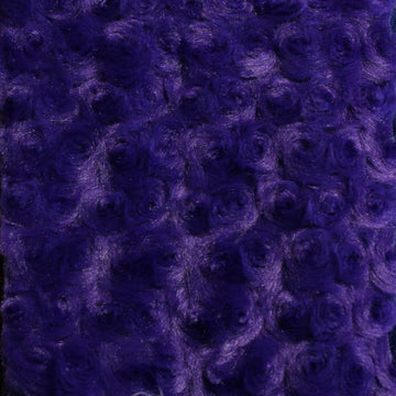 Purple Minky Rosebud Fabric, 60" Inches Wide - Sold by The Yard (FB)