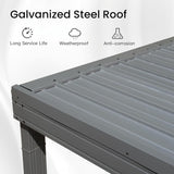 Domi 12' x 20' Lean to Gazebo, Wall Mounted Gazebos Pergola  - Image 6