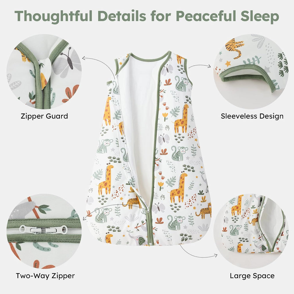Sleep Sack 2.5 TOG Winter Cotton Wearable Blanket with Way Zipper, Warm Soft Sleeping Bag