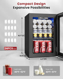 24 Cans Beverage Refrigerator Cooler - Mini Fridge with Digital Temperature Cont