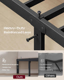 VASAGLE Full Metal Bed Frame 14 Inches Tall, 1100 lb Weight Capacity, No Box Spring Needed, with Under-Bed Storage