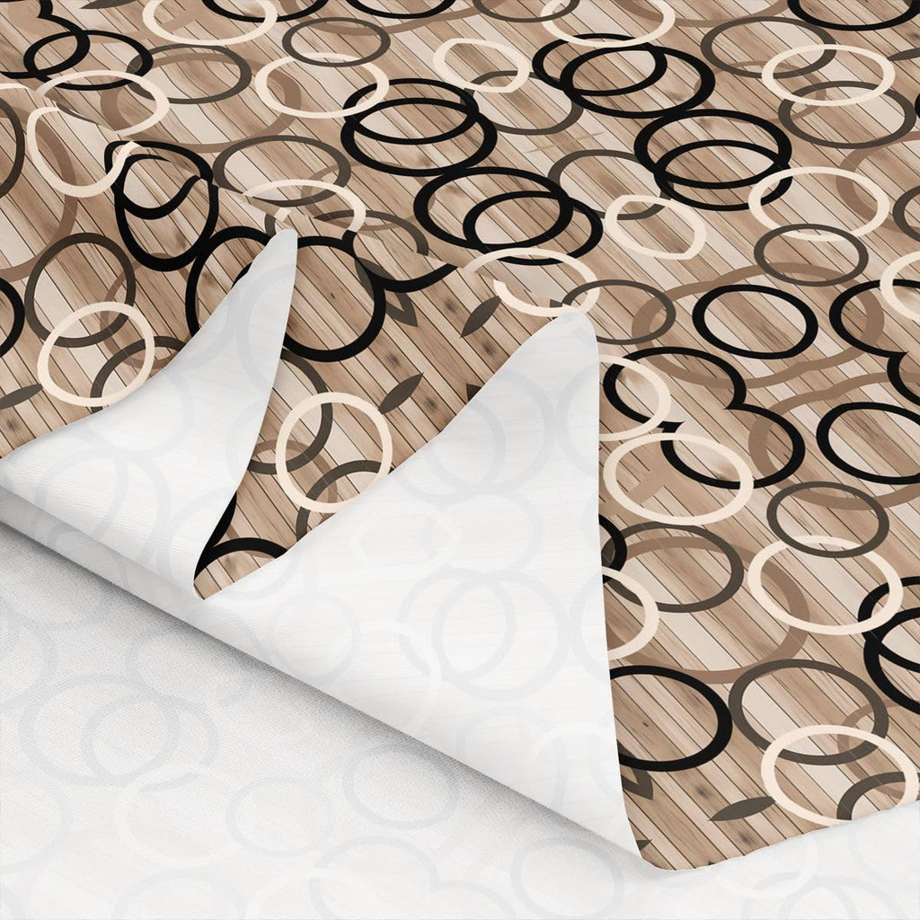 Brown Black White Circle Fabric by The Yard Soft 5 Yards