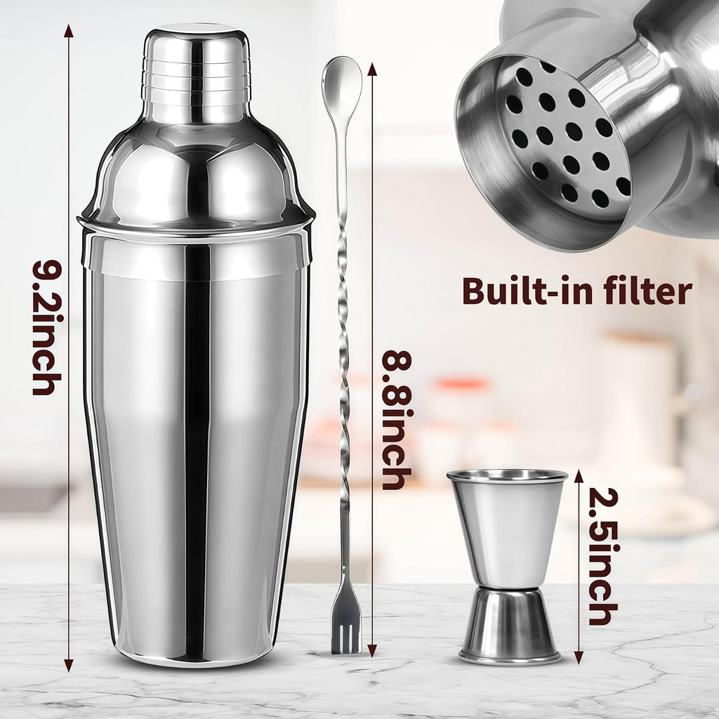 Cocktail Shaker Set, 7-Piece Bartender Kit, Mixology Kit, Bar Set - Set of 7