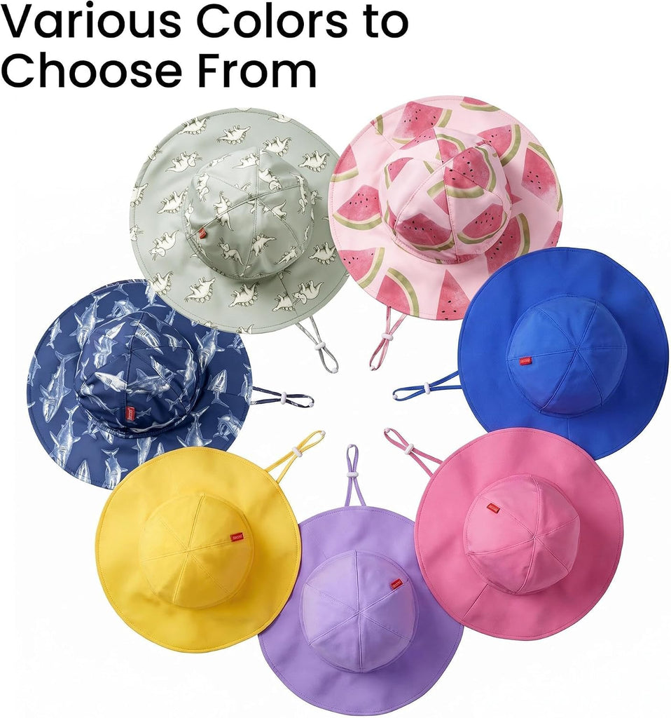 Baby Sun Hat UPF 50+ Wide Brim Quick-Dry Beach Hat for Boy Girl 0