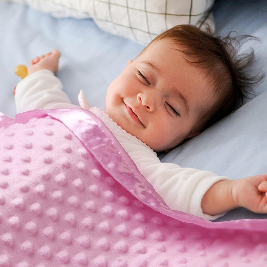 Baby Blanket with Pink Elephant Security Blanket Newborn Girl Gifts Set