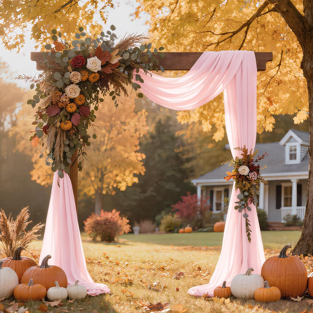 Wedding Arch Draping Fabric 30'' x 18FT Sheer Chiffon Arch Drape Backdrop
