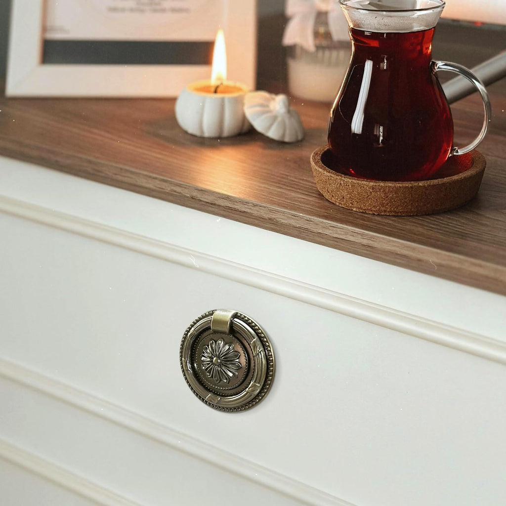 Drop Ring Handles Dresser Ring Pull Brass Oil-Rubbed Bronze 2 inch Diameter Cabinet Cupboard pulls Drawer Ring Handle