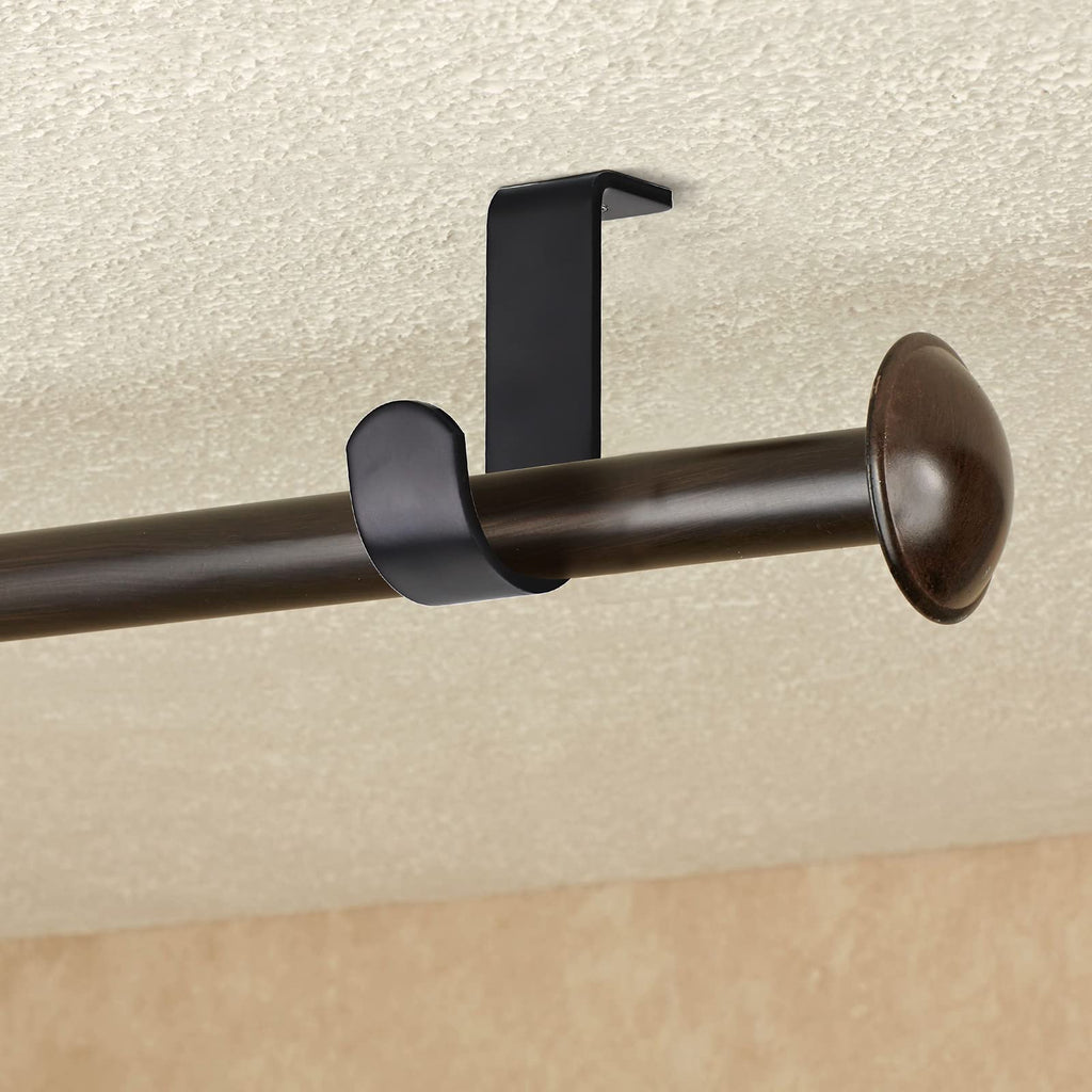 3Pcs Ceiling Mount Curtain Rod Brackets, Metal Single Ceiling Curtain Rod Holder for 5/8-1 Inch Rod, Sturdy Curtain Rod