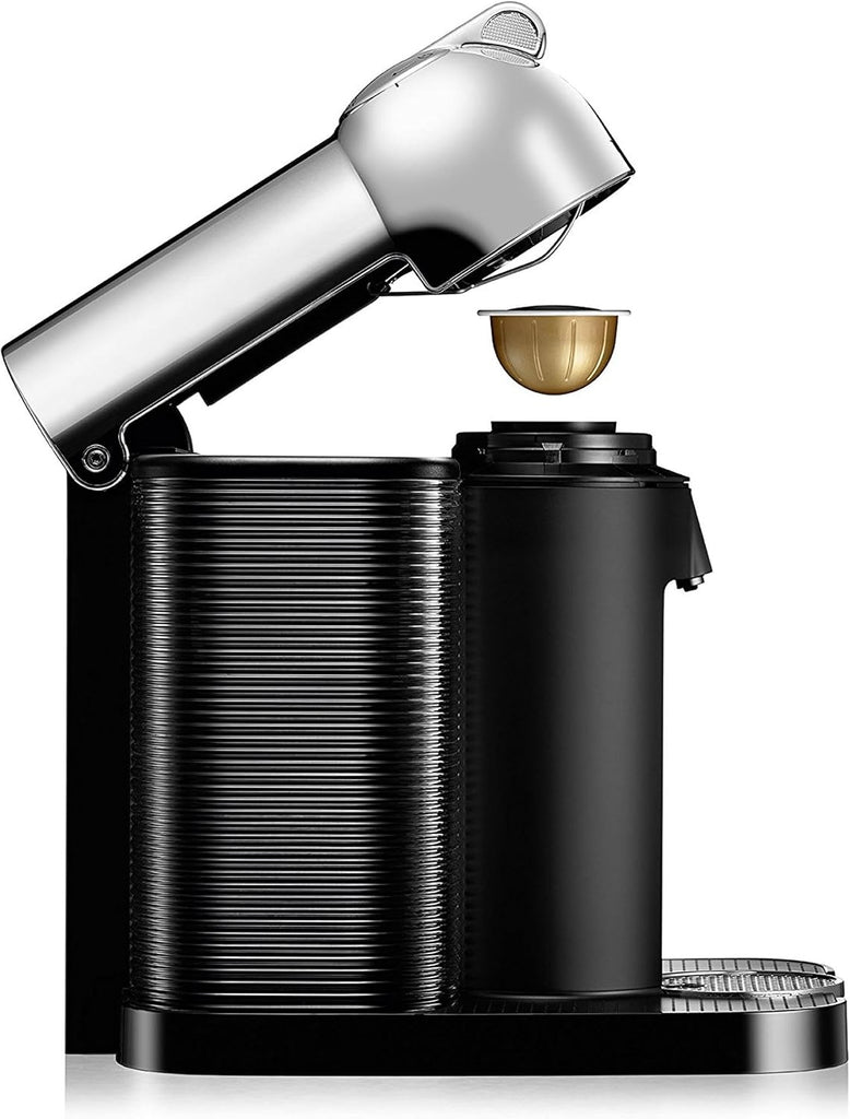 Vertuo Coffee and Espresso Maker by , Chrome with Aeroccino Milk Frother