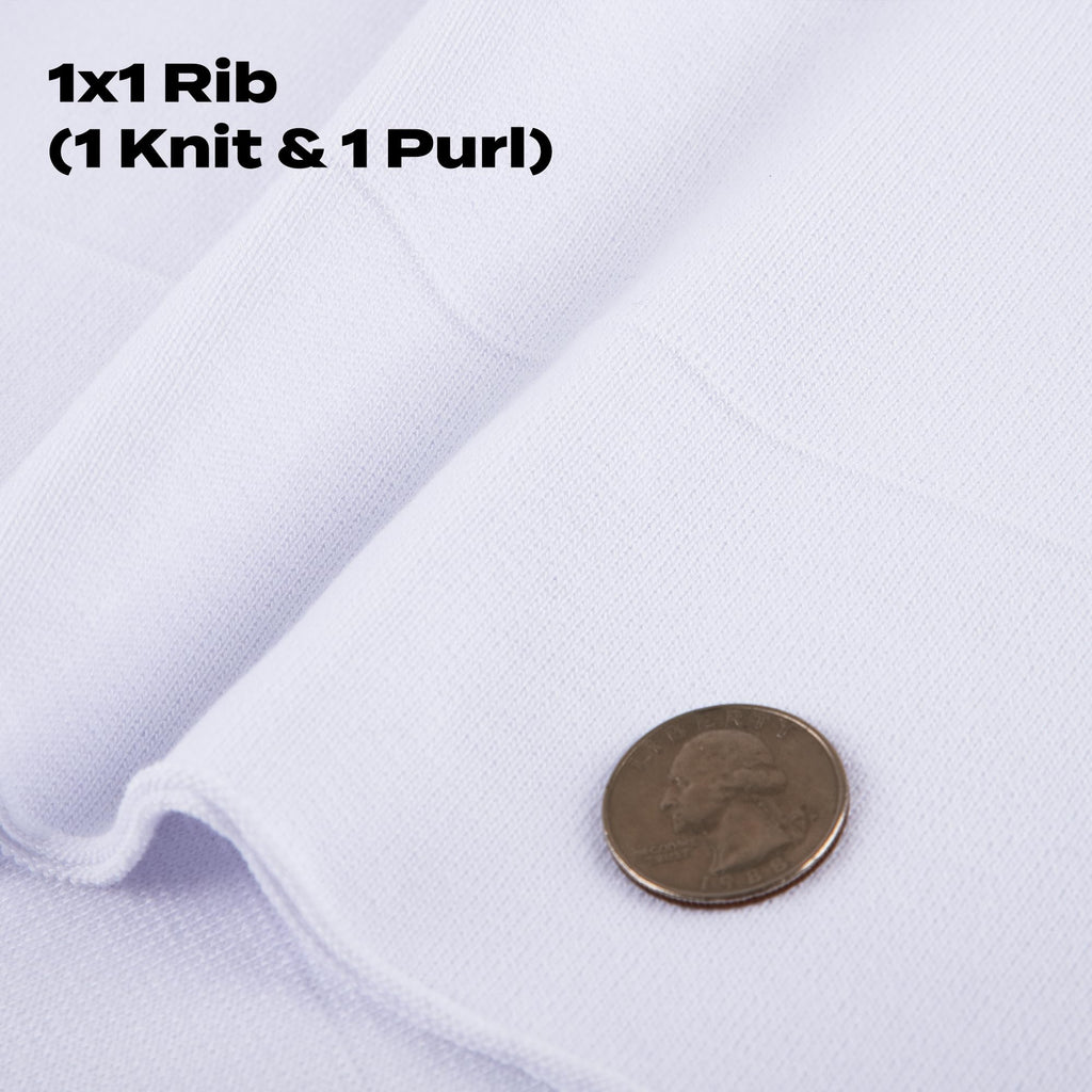 1x1 Solid Rib Knit Fabric, 6 x 39 Inches, Blue