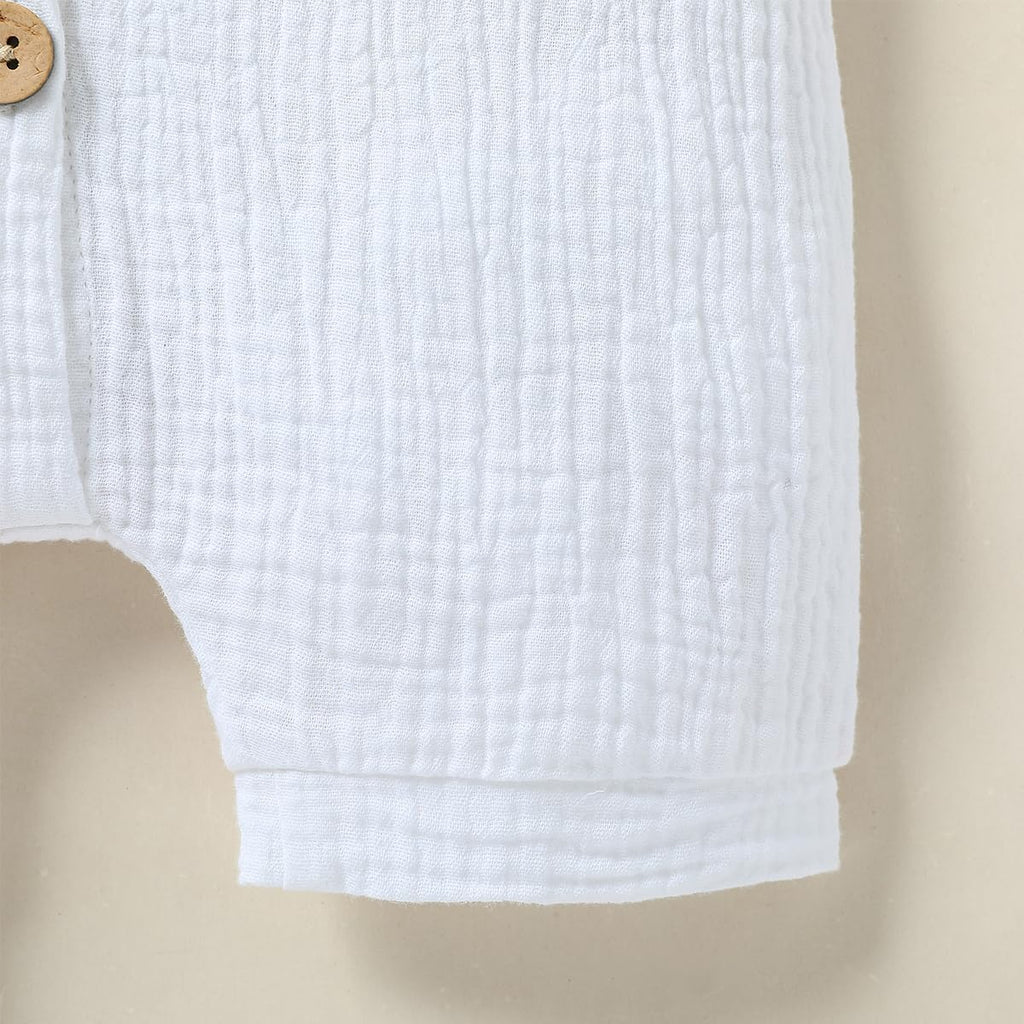 Infant Baby Boys Girls Cotton Linen Romper Summer Jumpsuit Sleeveless Overalls Clothing Set
