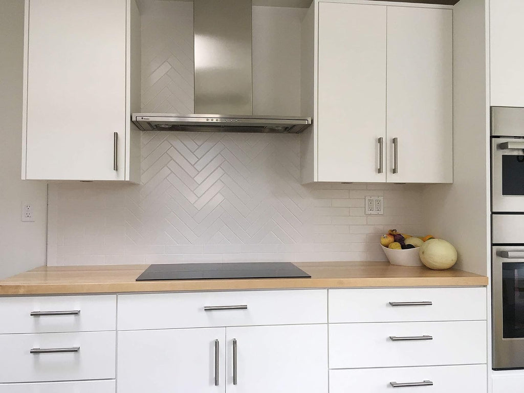 2" x 8" White Glossy Ceramic Subway Tile (Box Order of 60PCS)