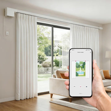 Smart Electric Curtain Track, Motorized Curtain Track System, 61-106.3 inch Adjustable Length, Ultra Quiet Motor