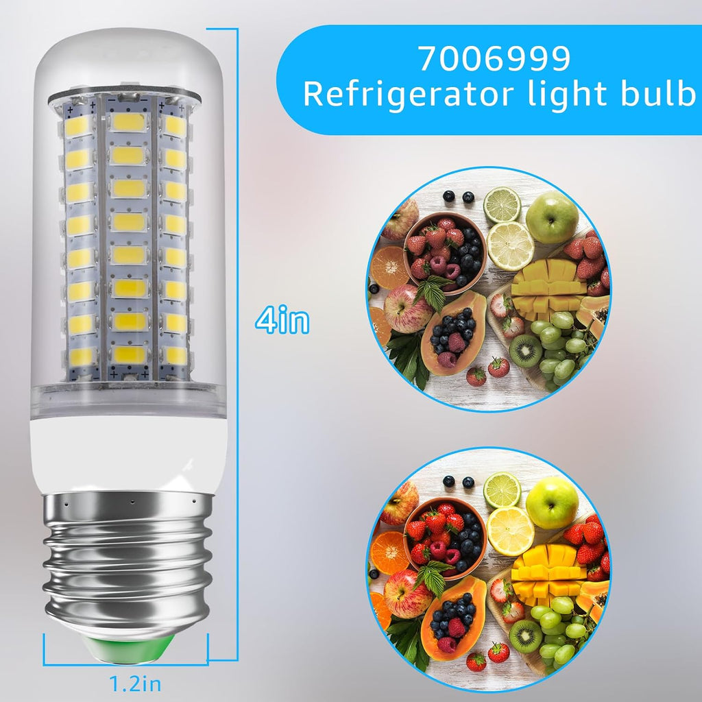 LED Lamp, Refrigerator Light Bulb, White Light (2Pcs)
