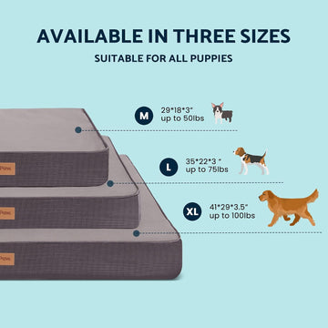 Orthopedic Memory Foam Dog Bed for Extra Large Dogs, Waterproof Lining and Non-Slip Bottom, Removable and Machine