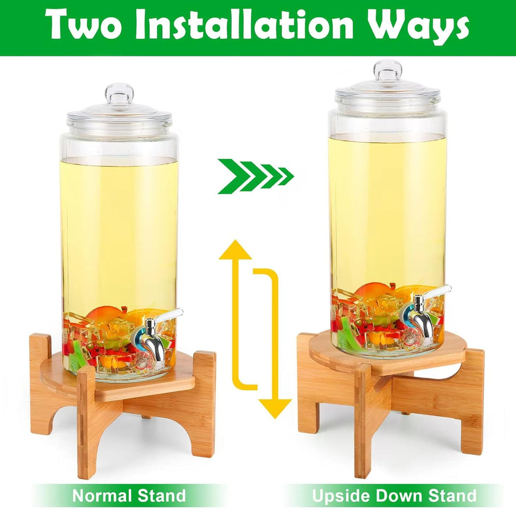 Drink Dispenser Stand, Beverage Dispenser Stand, Fit Max 8.66 Inch Diameter of Glass Drink Dispenser, Water Jugs - Set of 2
