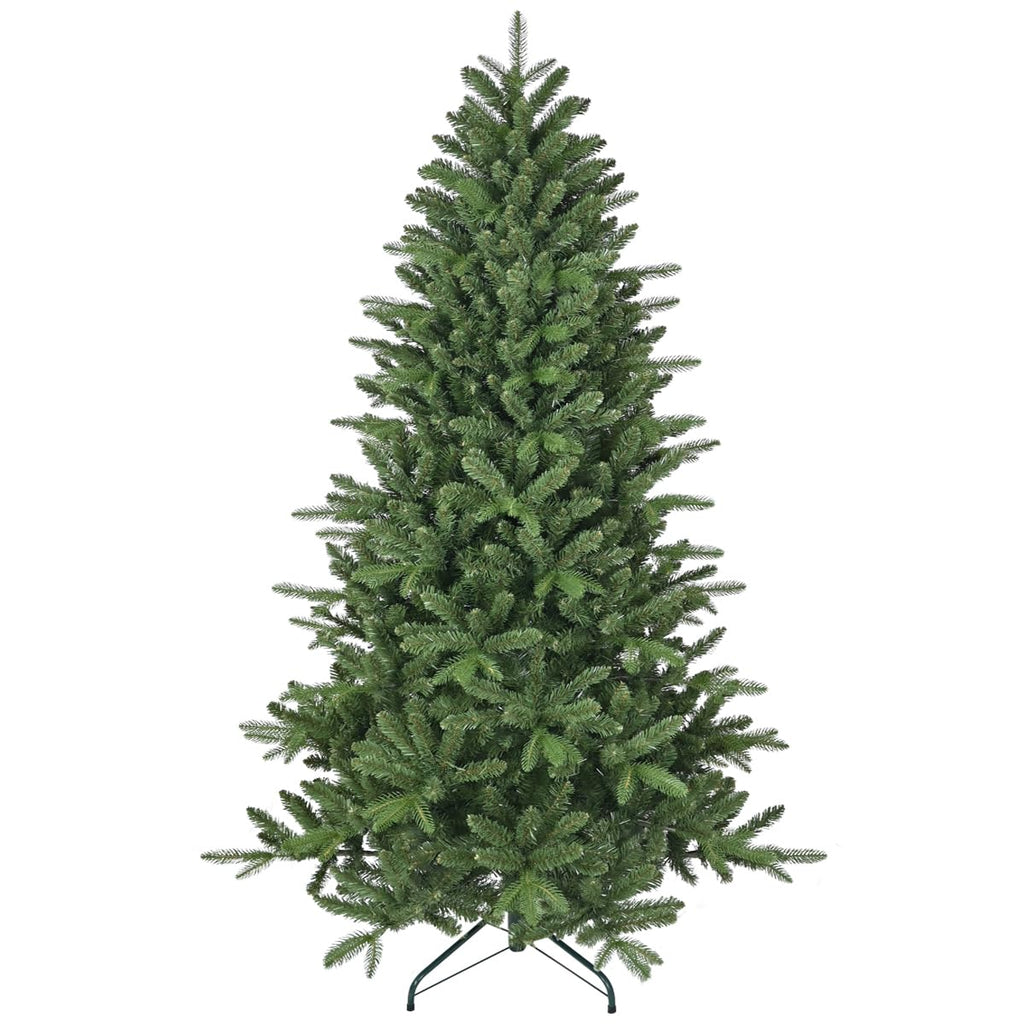 6ft Unlit Artificial Christmas Tree, Premium PE/PVC Tips, Hinged Xmas Tree for Outdoor & Indoor, Green