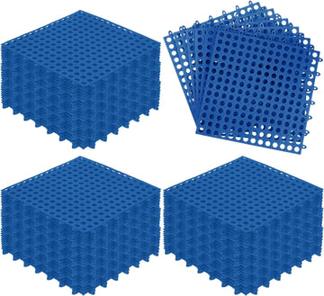 50 Pcs Drainage Mats 11.8'' x 11.8'' Modular Interlocking Floor Drainage Tiles Splicing Pool Floor Mat, Non Slip TPE