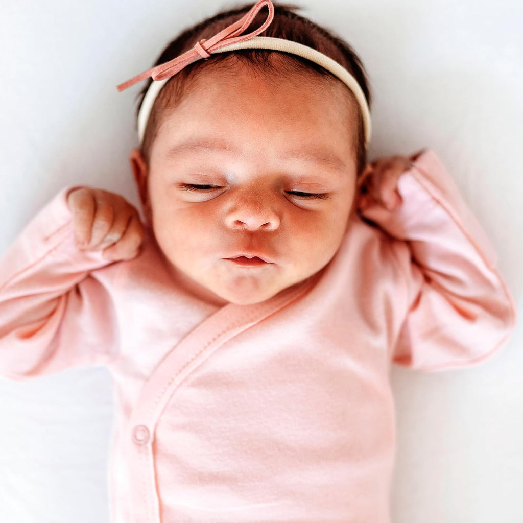 Sterling Pack Side Snap Long Sleeve Bodysuits 100% Cotton