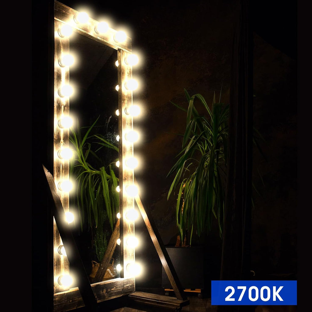 Vanity Globe Light Bulbs G25 LED for Indoor Bathroom Mirror Living Area, 2700K Soft White, Dimmable 600 Lumens, 6W