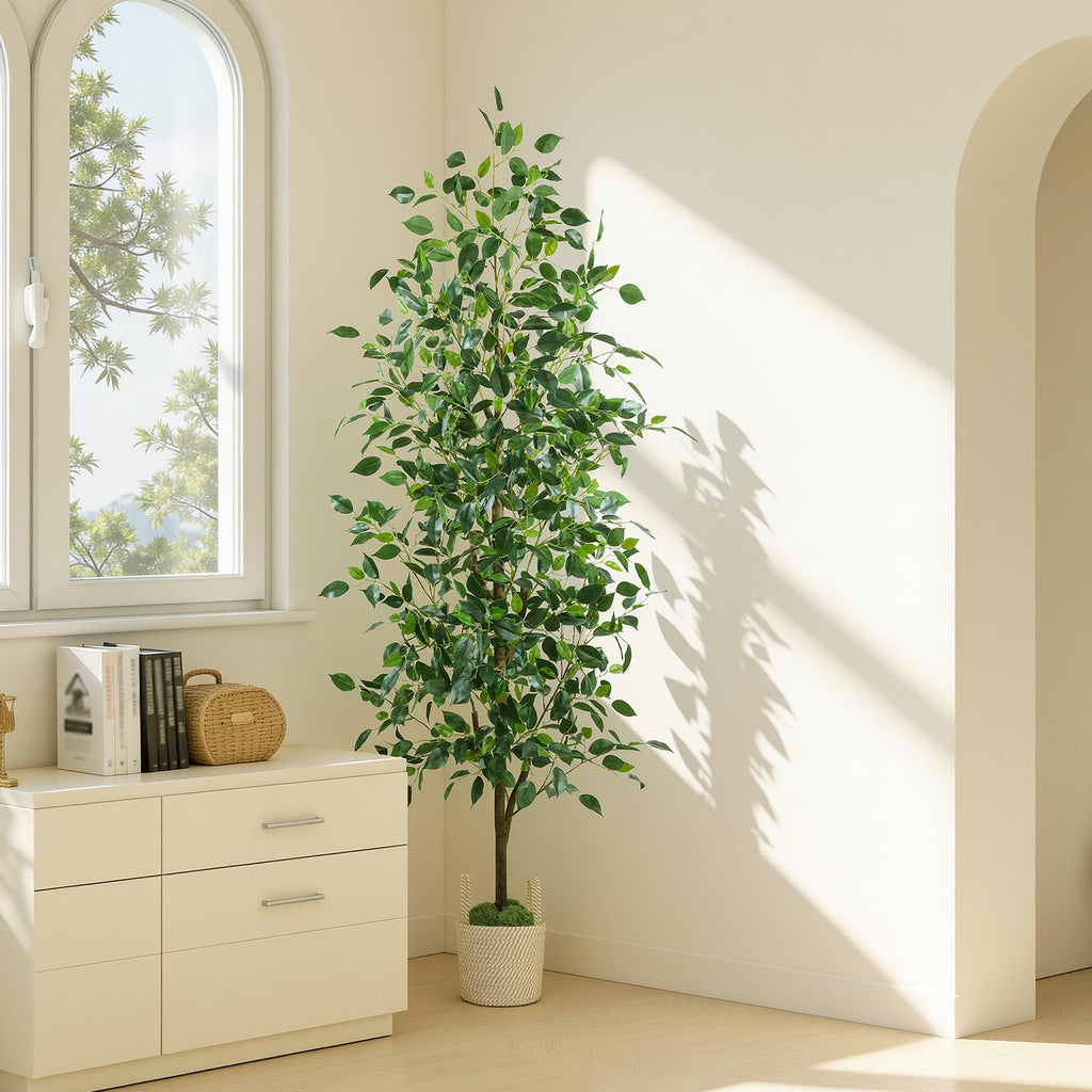 Artificial Ficus Tree 6FT, Faux Floor Tree Indoor Outdoor