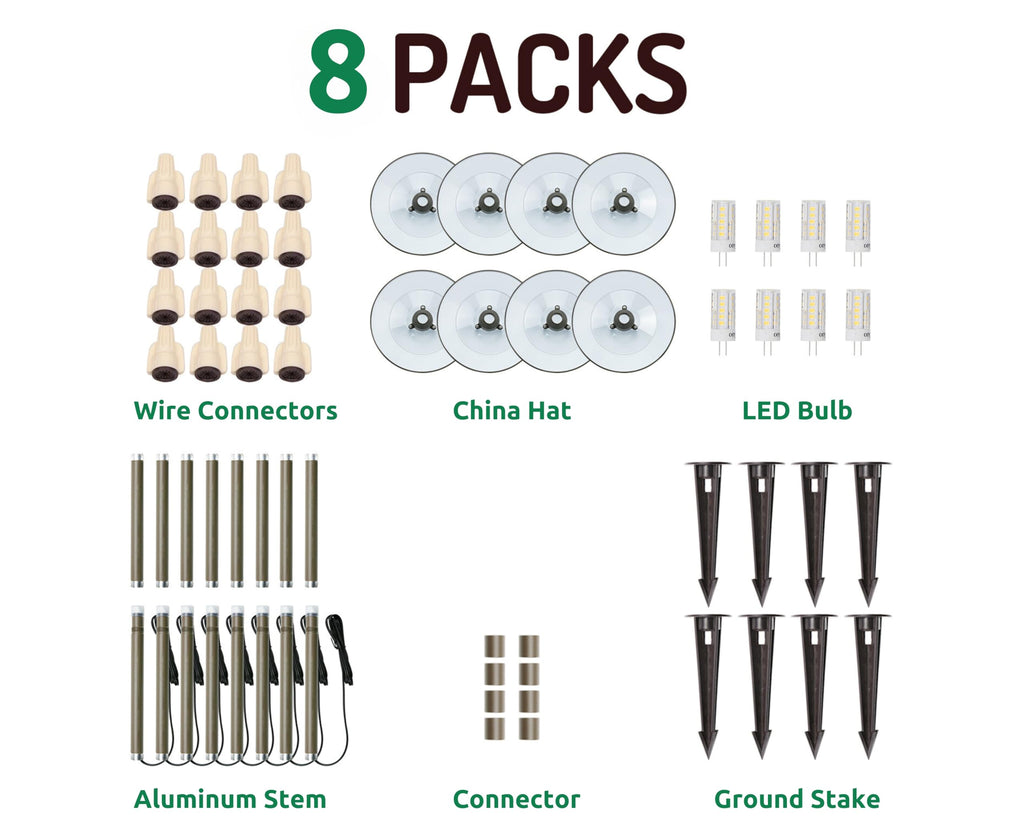 3W Landscape Lighting 12V Low Voltage Path Lights Warm White Waterproof Outdoor Replaceable G4 LED Bulb for Garden