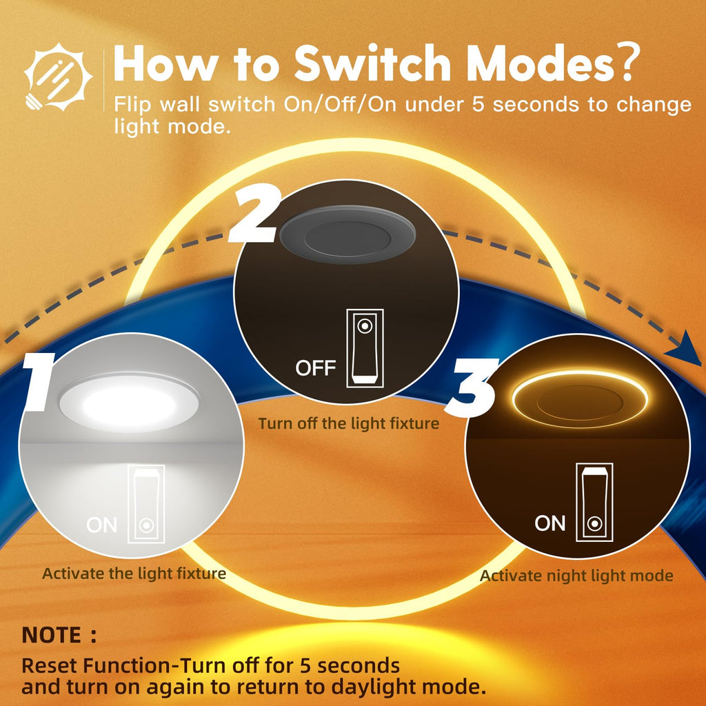 6 Pack 5/6 Inch 5CCT LED Recessed Lighting with Night Light