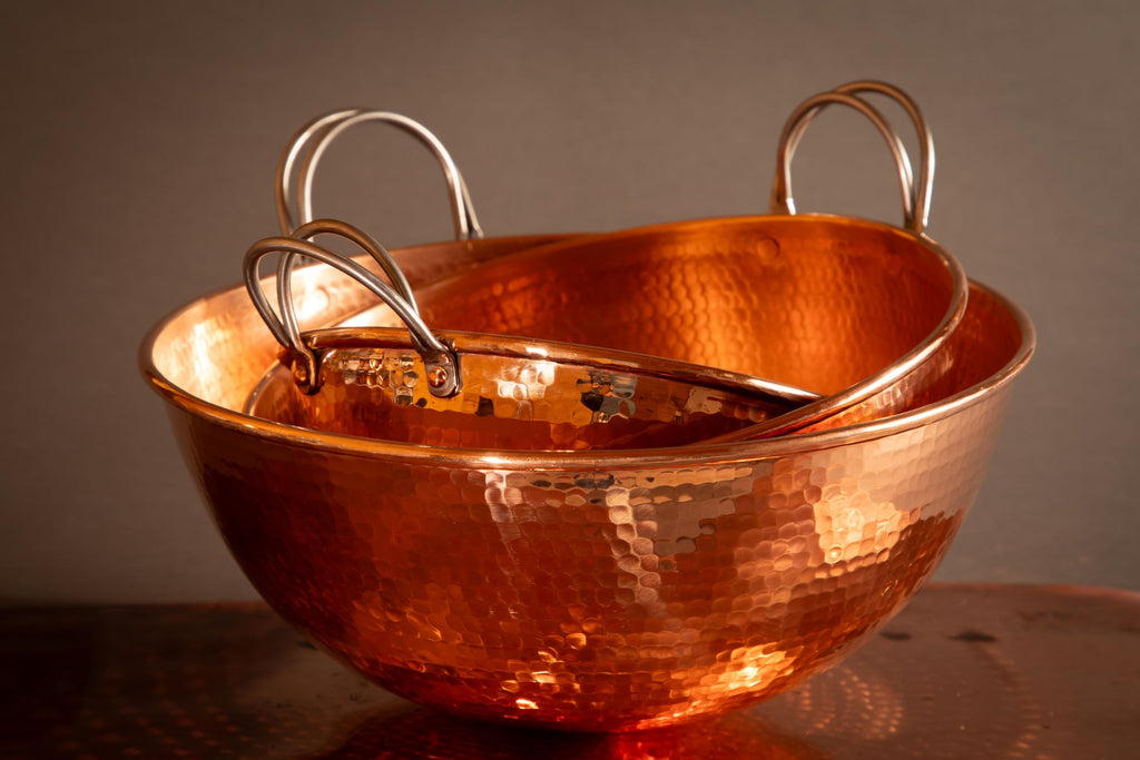Mixing Bowl with Handle | Hand Hammered | 1.5 Qt, 8