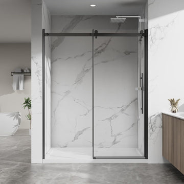 60.in W x 72.in H Frameless Shower Door Single Sliding